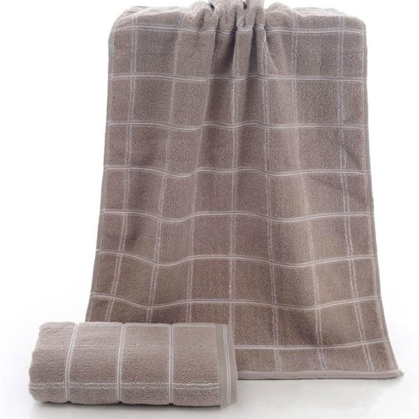 40 x 90 cm Plaid Pure Cotton Towel: Unisex face/bathroom towel; also suitable for use with bathrobes, sunbathing, saunas, yoga, and similar settings.
