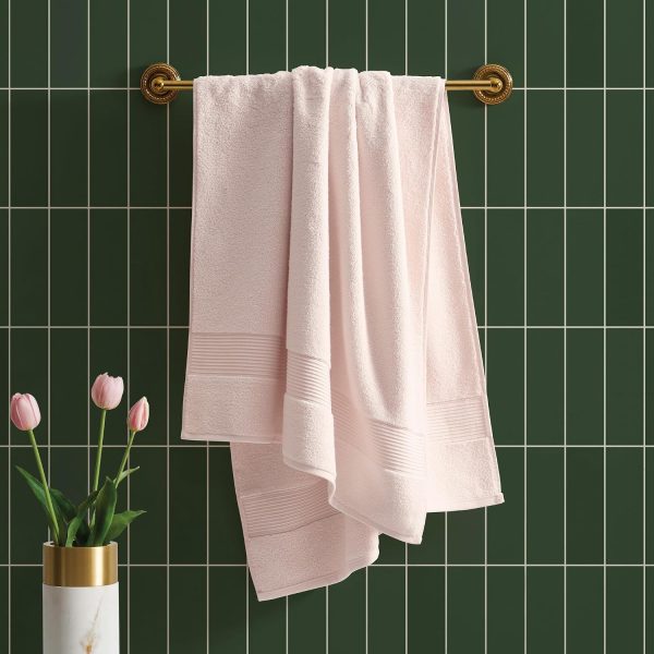 Bath Towel - 1 Piece - 100% Cotton - Soft, Highly Absorbent, 30" x 56", Blush Pink
