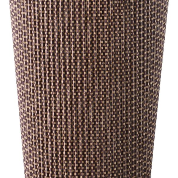[85 SET] 16 oz Disposable Coffee Cups, Insulated Ripple Double-Walled Paper Cups with Lids, Brown Geometric, Drinking Cups for Tea Hot Chocolate Drinks To go coffee cups